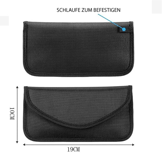 Simket Faraday Taschen für Handys und Autoschlüssel, Signalblocker,  Handy-Signal-Störsender, Autoschlüssel/WiFi/RFID/GPS-Signalblocker, Schwarz  (m)